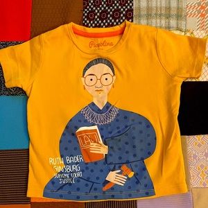 Piccolina Ruth Bader Ginsburg Yellow Short Sleeve T-Shirt 2T